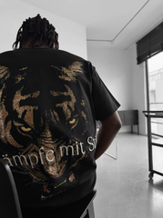 Lion Puff Print Oversized Tee