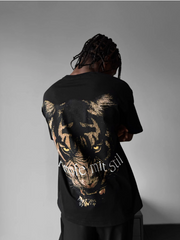 Lion Puff Print Oversized Tee