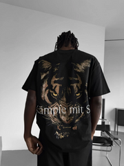 Lion Puff Print Oversized Tee